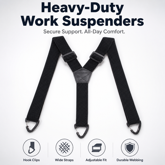 Men's X-Back Suspenders with Hook Clips