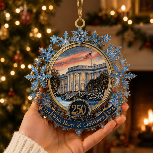 Last 30pcs Limited anniversary edition! White House 250th Anniversary Commemorative Snowflake Ornament