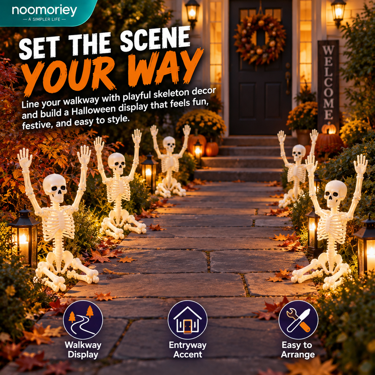 Spooky Crew Halloween Skeleton Decorations