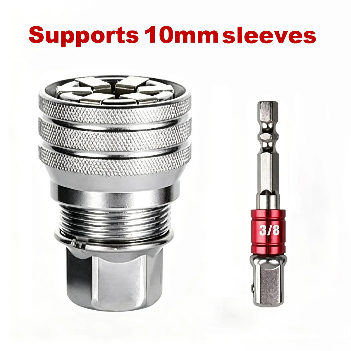 Universal Socket Wrench Tool Self-Adjusting Multi-Size Socket for Ratchets & Power Drills