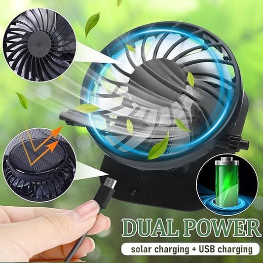Cooling Solar Fan Hat UV Protection & Breathable Mesh