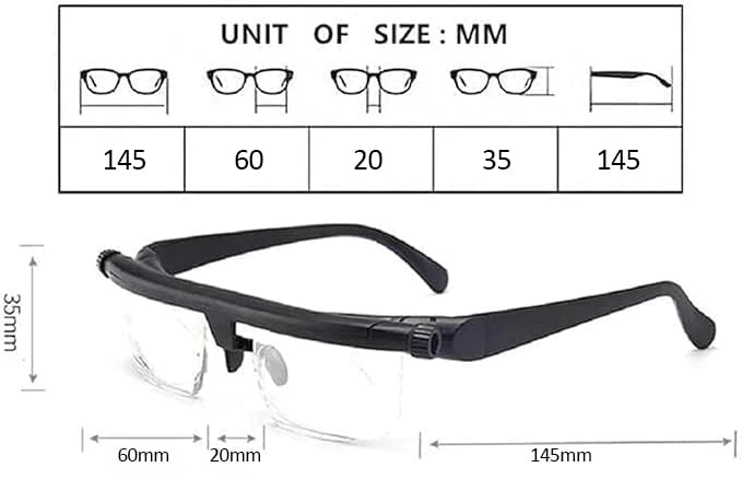 Adjustable Focus Glasses for Near and Far Sight