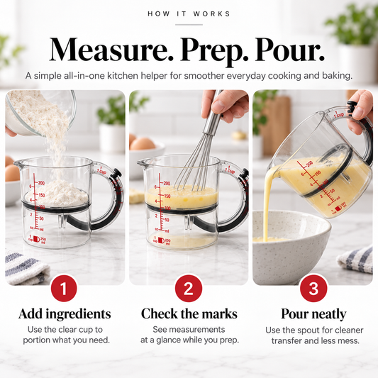 4-in-1 Adjustable Measuring Cup One Cup for Every Recipe