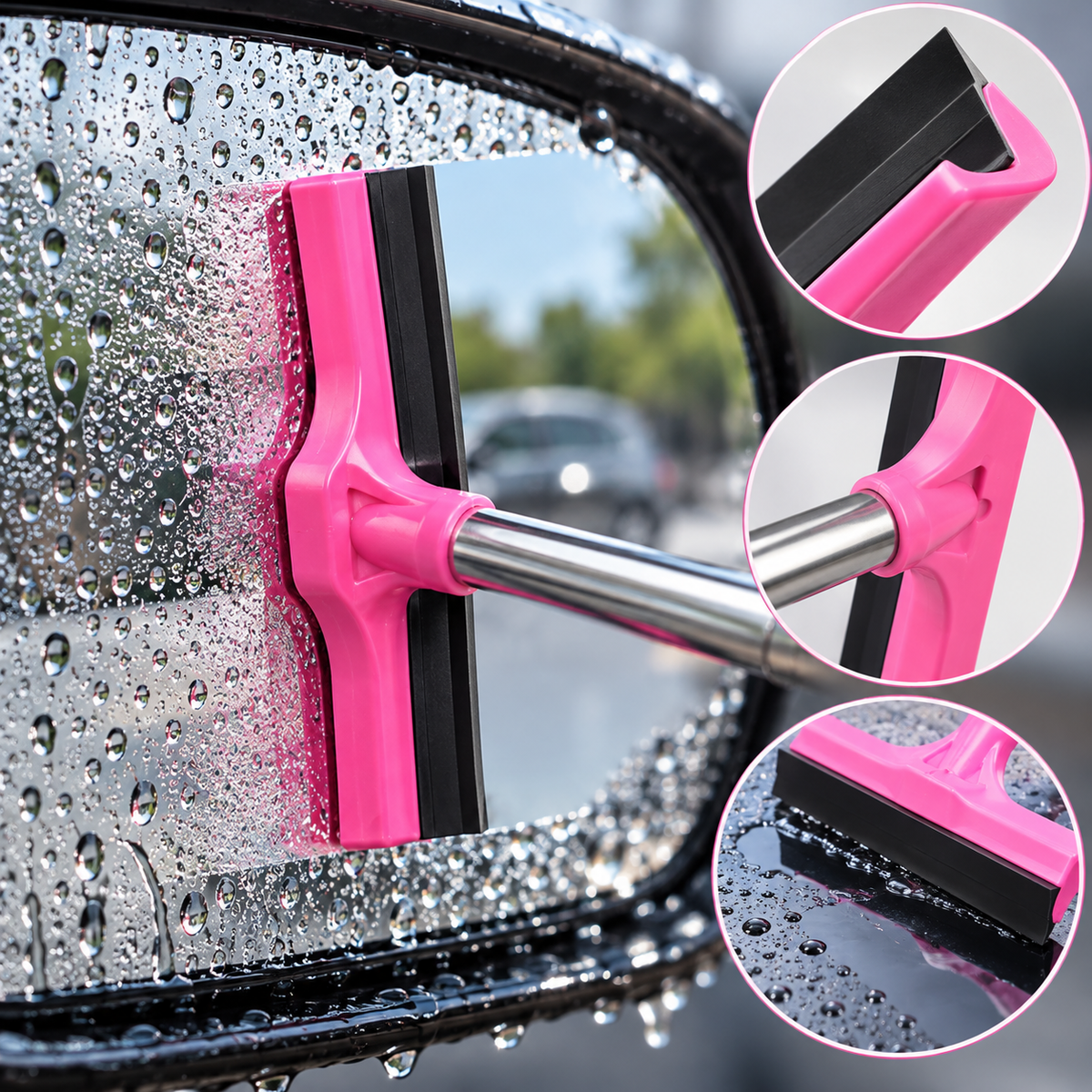 π Telescopic Car Side Mirror Wiper β Extendable Rain Water Squeegee