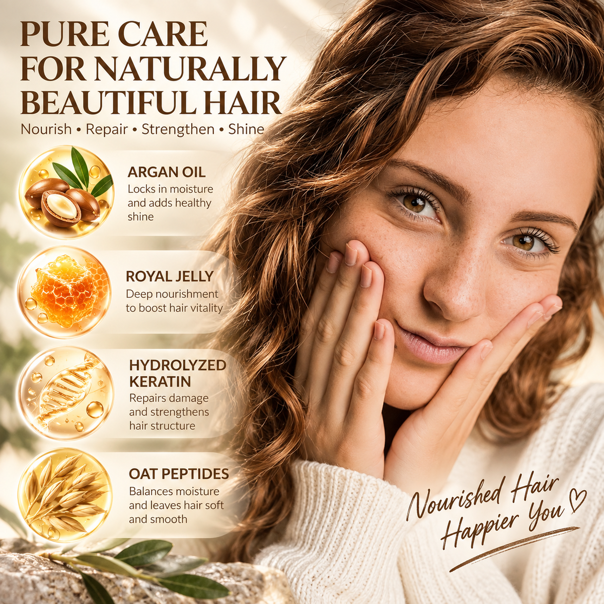 Keratin Hair Mask Deep Repair, Smoothness & Shine
