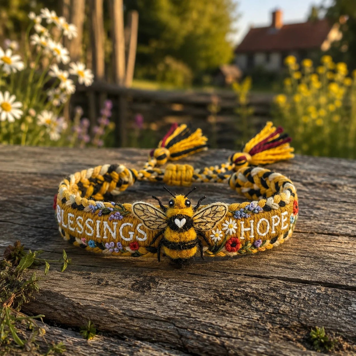 Blessings & Hope 2026 Limited Edition Handmade Honey Bee Woven Bracelet