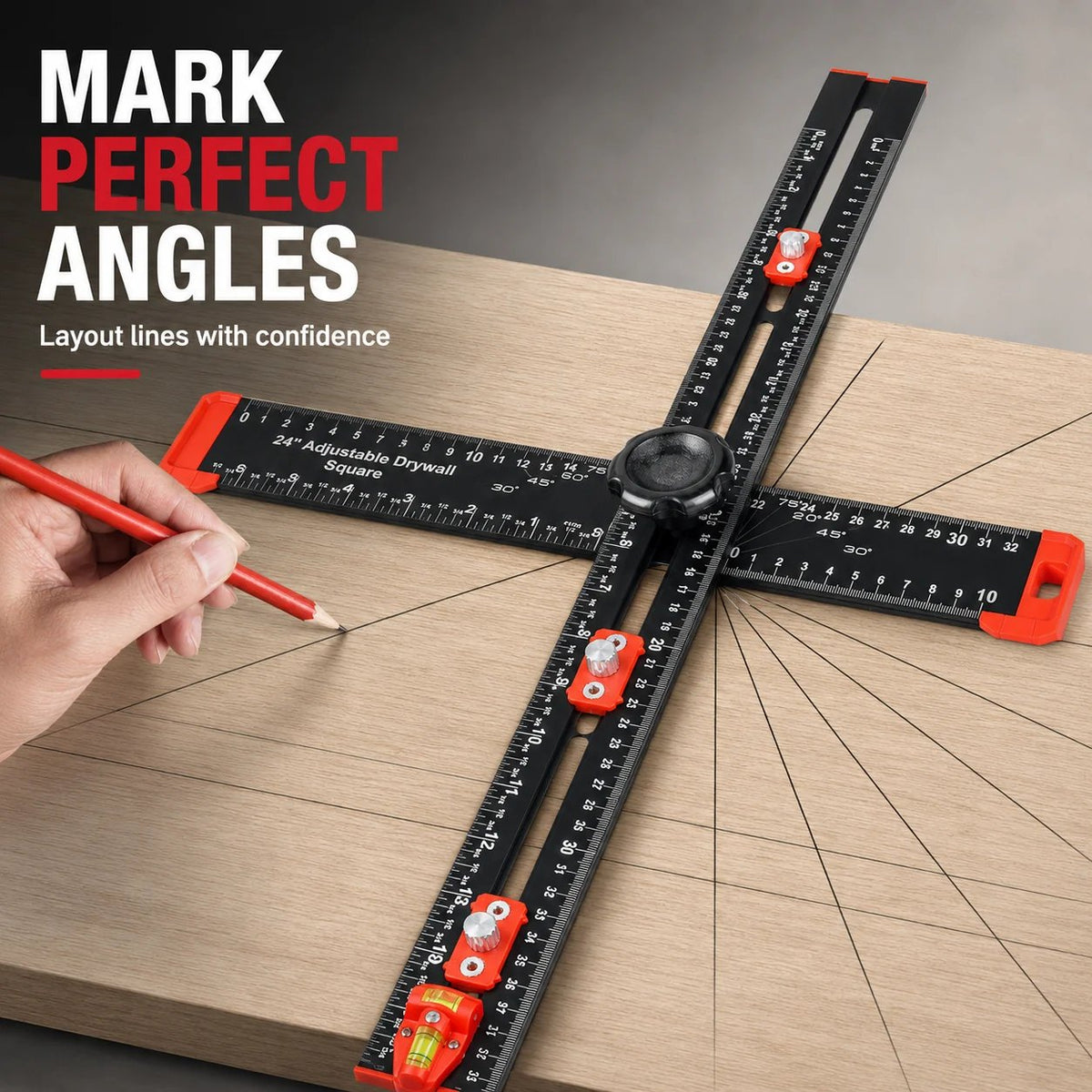 4-in-1 Scriber Marking Line Ruler