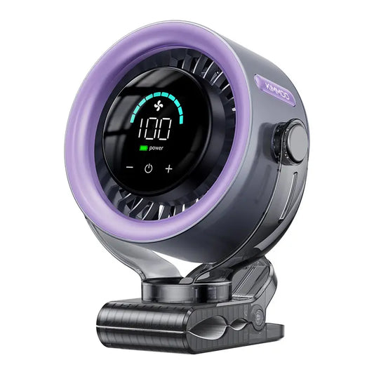 4000mAh 360 Rotatable Clip Fan with LED Display