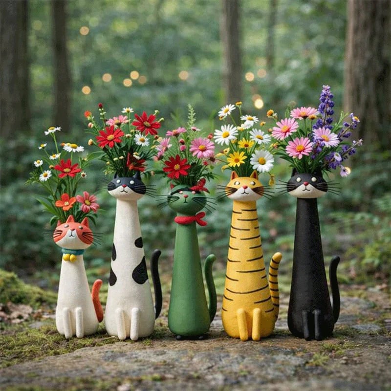 2026 Mother's Day Gifts-- Unique Cat Shaped Flower Vase