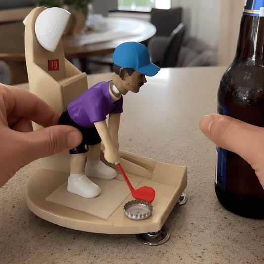 Golf ball themed bottle opener