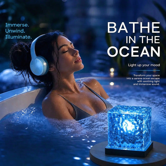 Ocean Wave Cube Projector Light