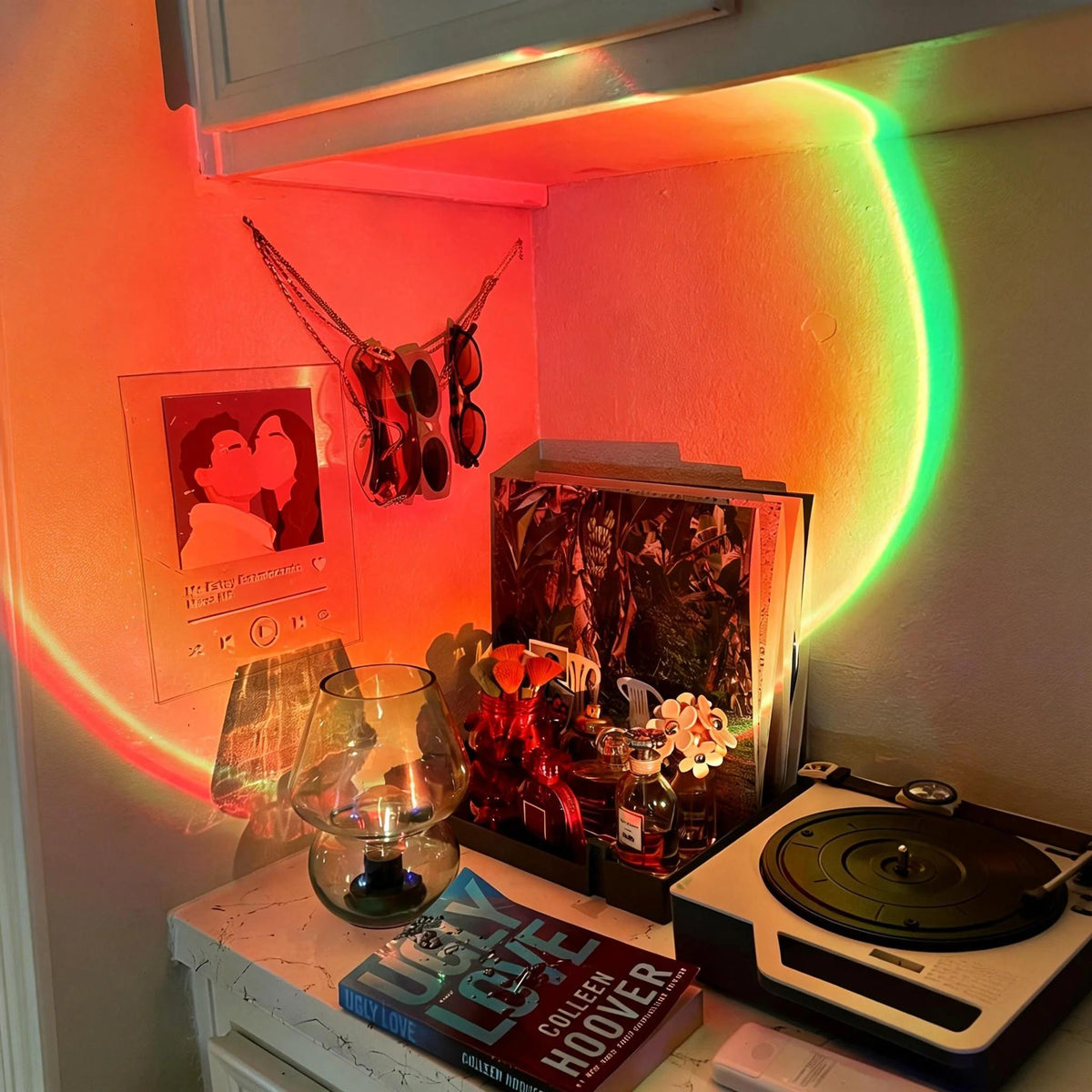 Upgraded Sunset Lamp Projector - 180° Rotating, 16 RGB LED Colors, 4 Modes