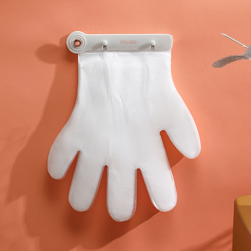 Wall-Mount Disposable Glove Dispenser with Food-Grade PE Gloves