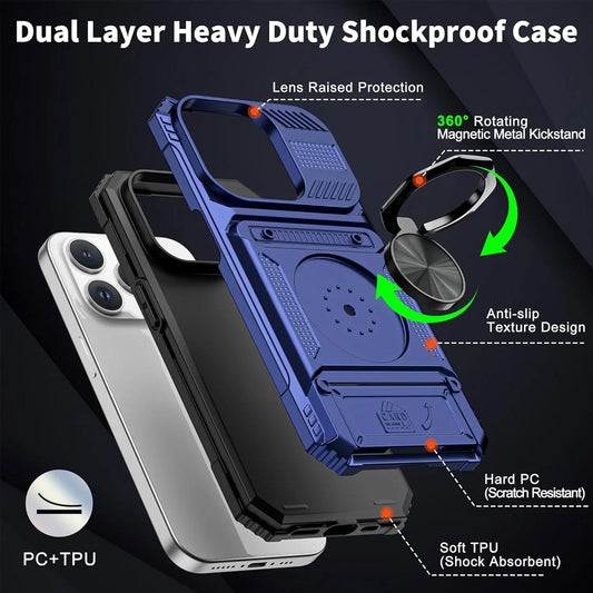 Wallet Phone Case with Ring Stand iPhone