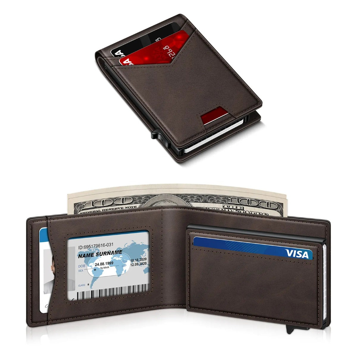 Men's RFID Minimalist Bifold Wallet