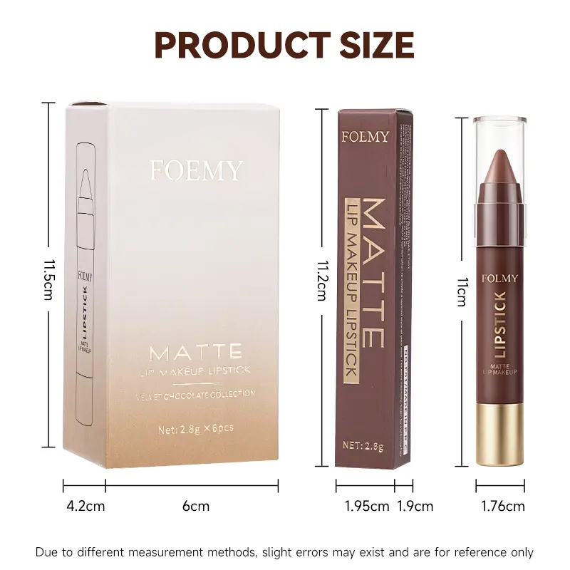 Matte Brown Lipstick, Suitable for All Skin Types