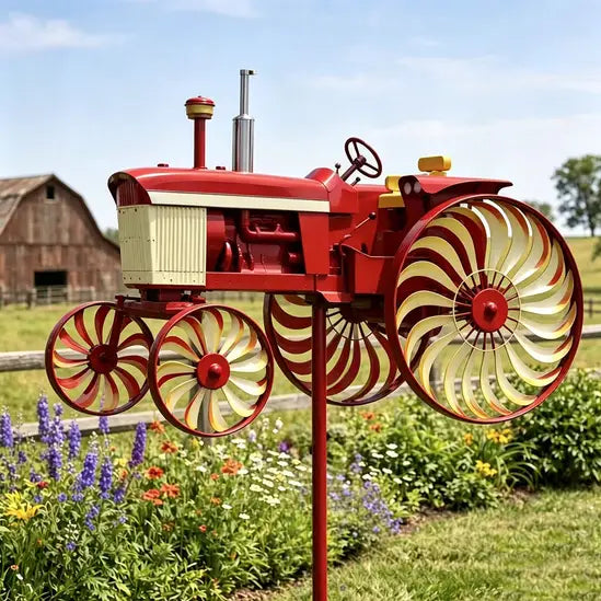 Only -Earl's Handmade Tractor Wind Spinner