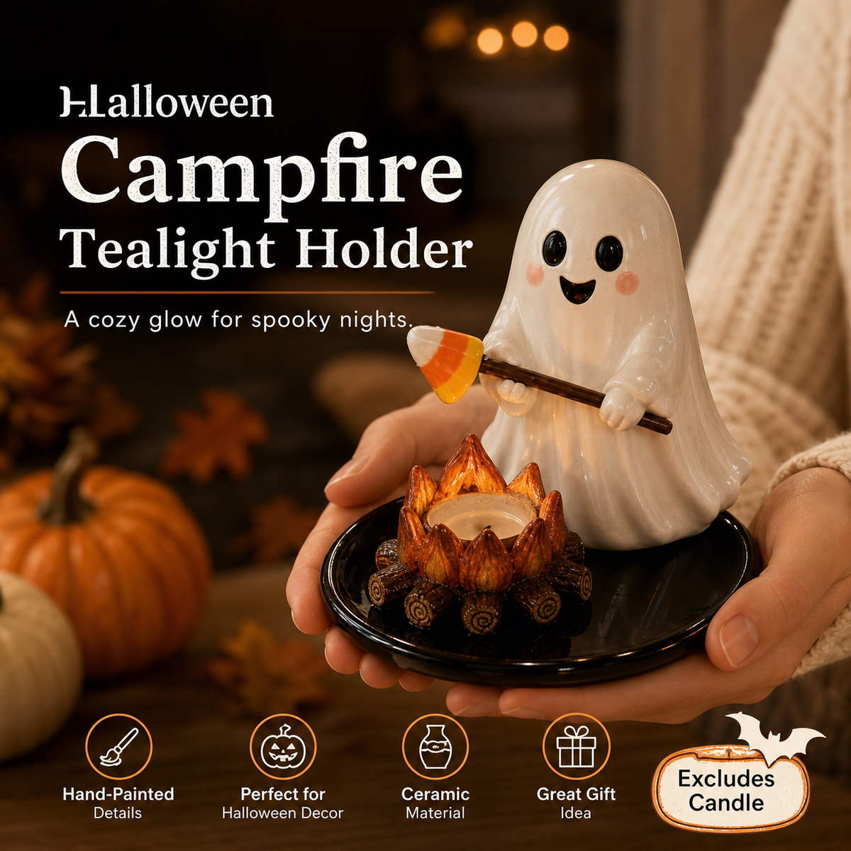 đ„LAST DAY 49% OFFđ„Halloween Campfire Tealight Holder
