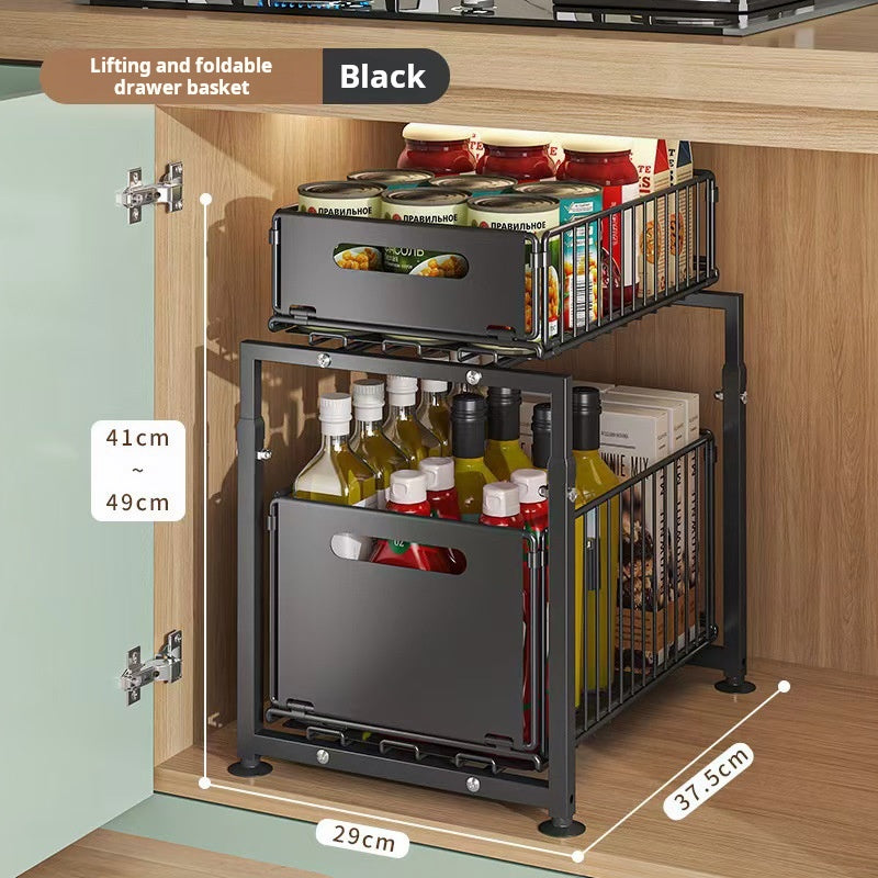 NOW! 2-Tier Pull-Out Shelf Expandable Under Sink Organizer