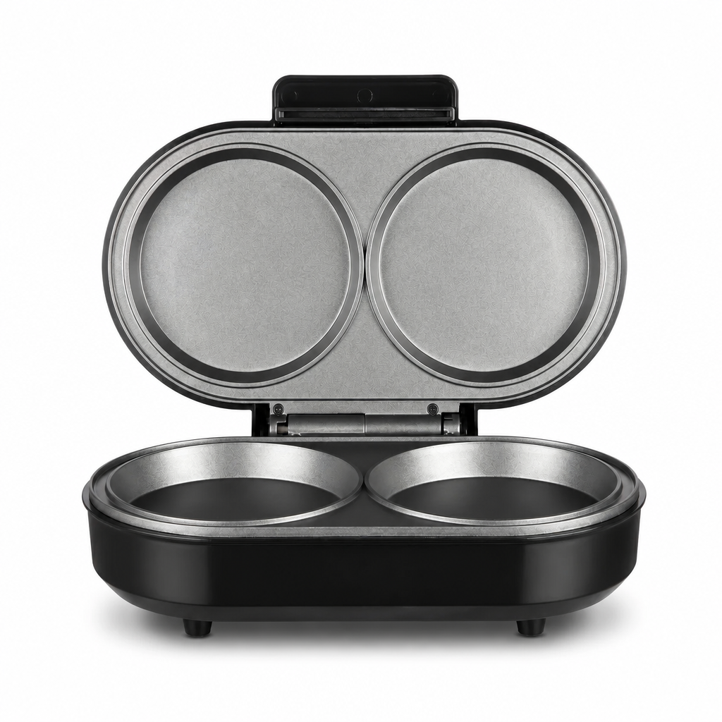 Smart Dual Breakfast Maker - Double Cooking Non-Stick Burger & Egg Press