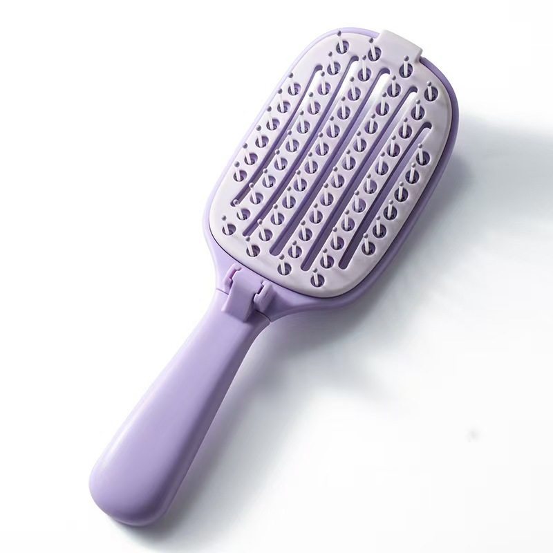 Foldable Self-Cleaning Vent Hairbrush | Travel Ready