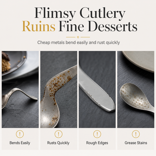 Stainless Steel Hammered Dessert Spoon