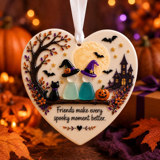 Halloween Pumpkin Friendship Ornament