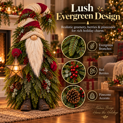 Evergreen Star Gnome Lighted Christmas Woodland Decor