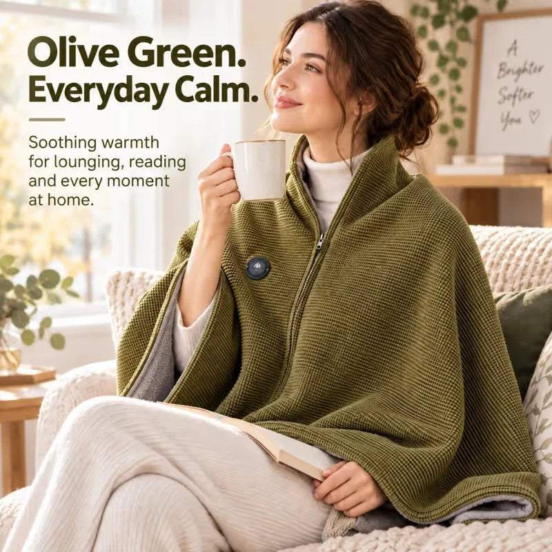 Wearable Heated Blanket for Cozy Couch & Desk Comfort