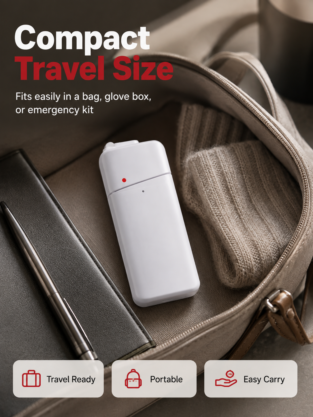 Emergency Phone Charger AA Battery Powered USB Backup with LED Flashlight
