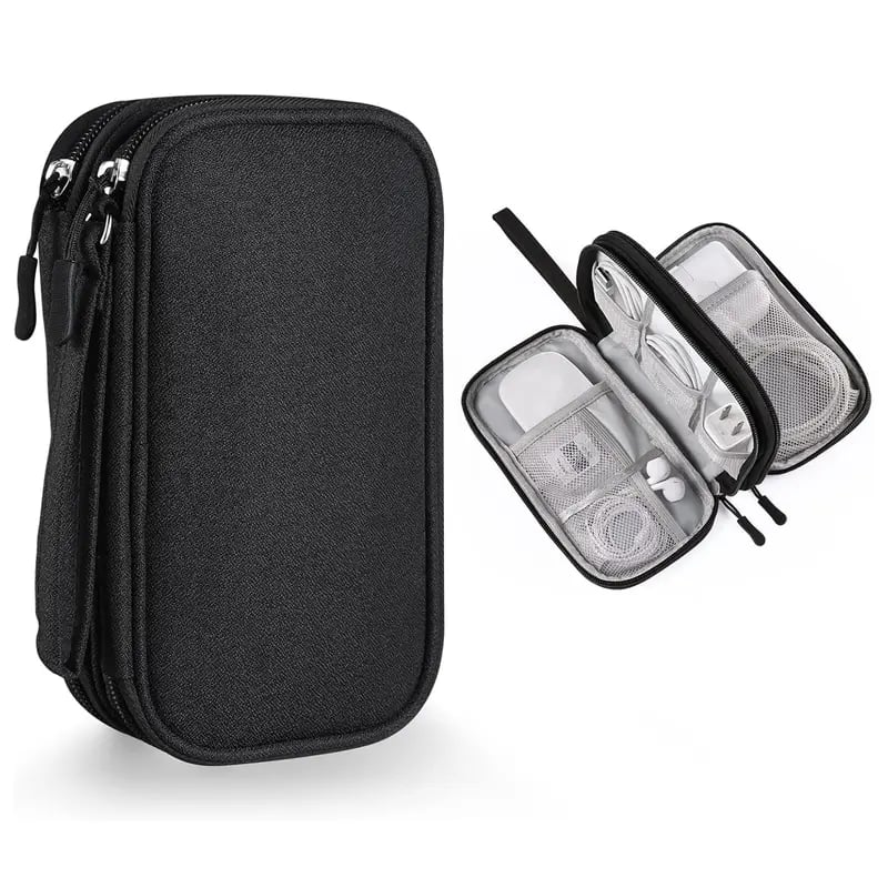 Don t Miss Out Travel Cable Organizer Pouch, Double Layers All-in-One Storage Bag for Cord