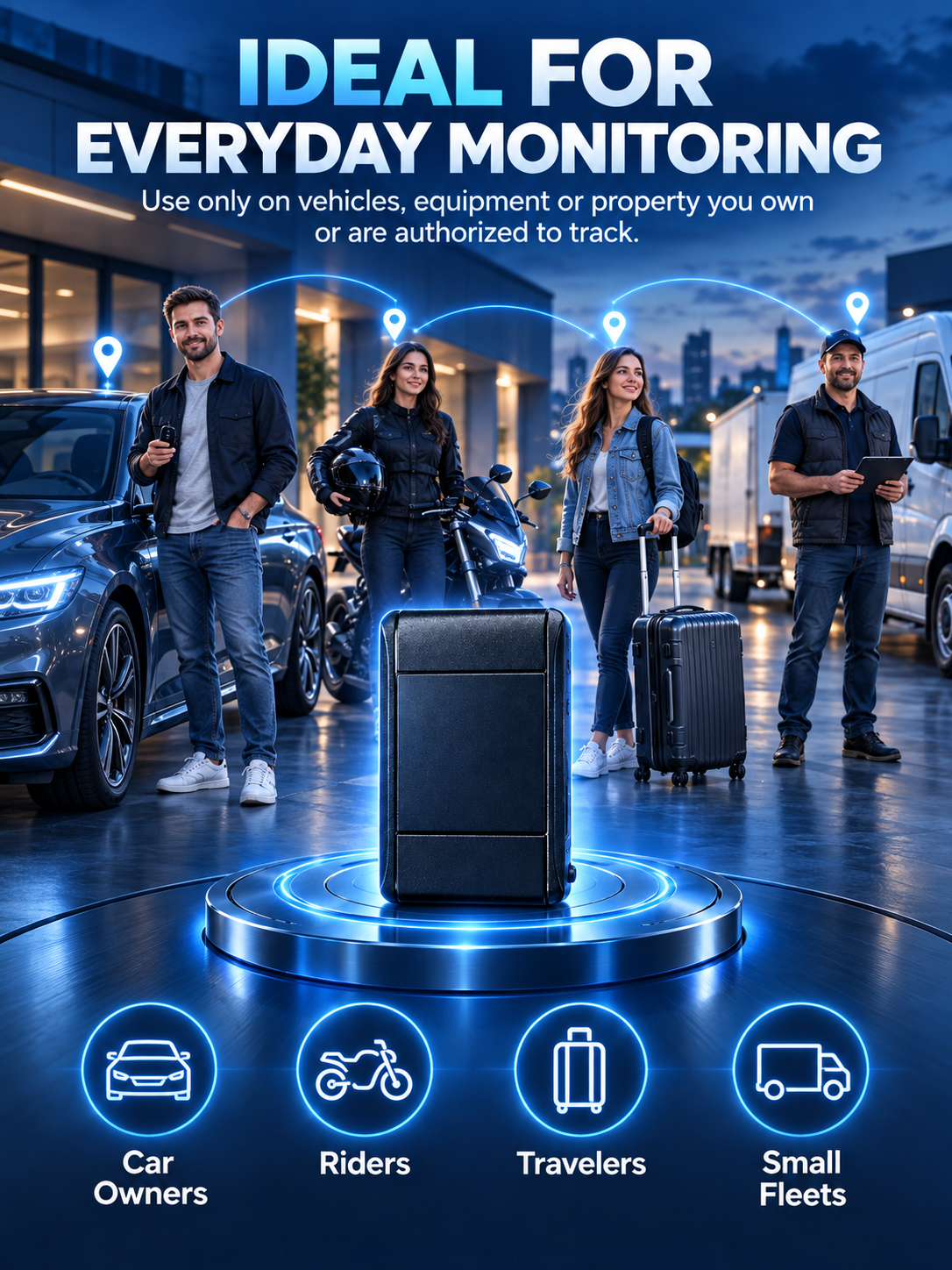 4G Magnetic GPS Tracker Rechargeable Vehicle & Asset Locator