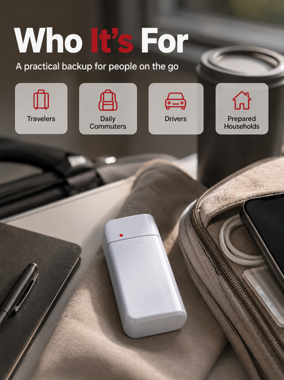 Emergency Phone Charger AA Battery Powered USB Backup with LED Flashlight