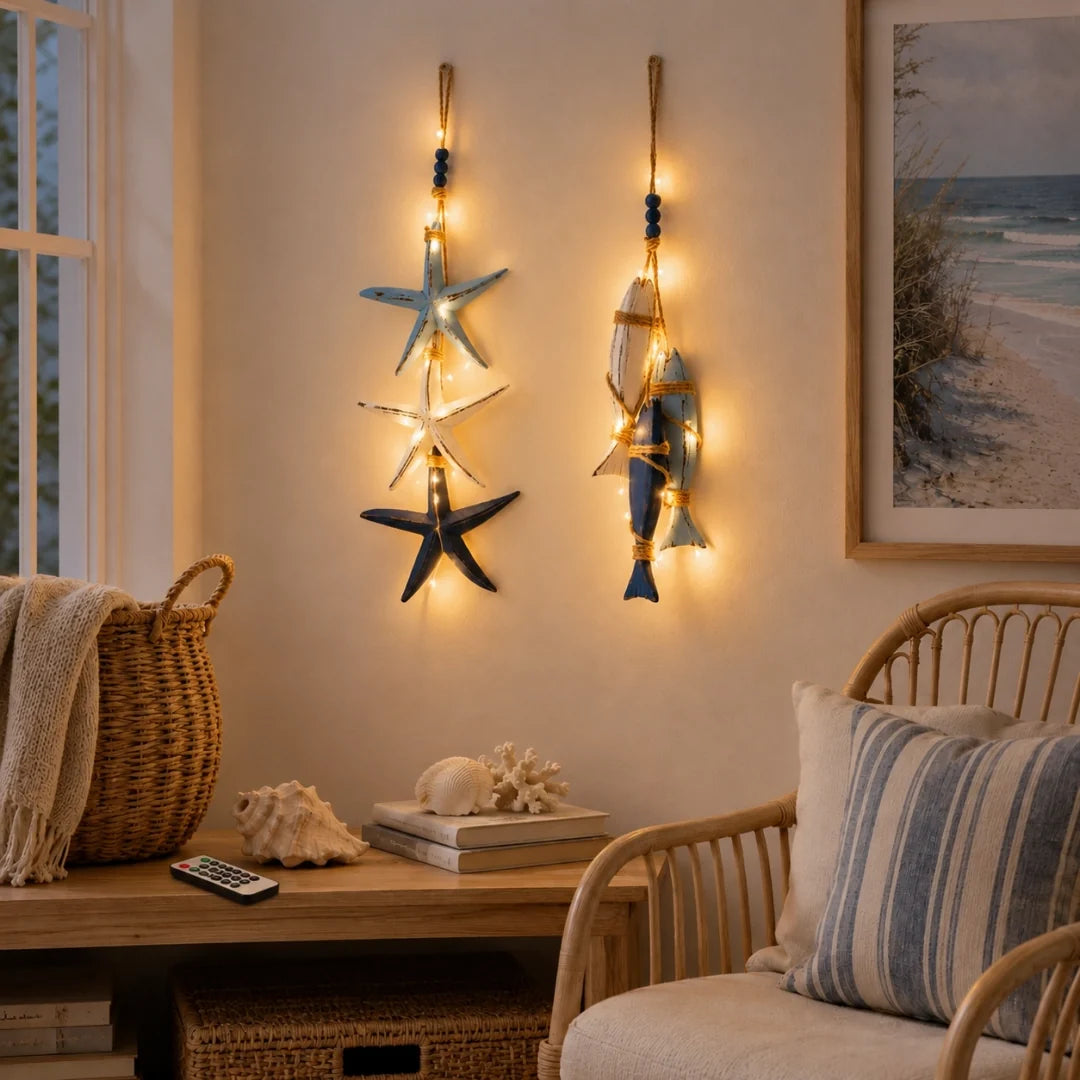 Coastal Starfish Fish Hanging Decor