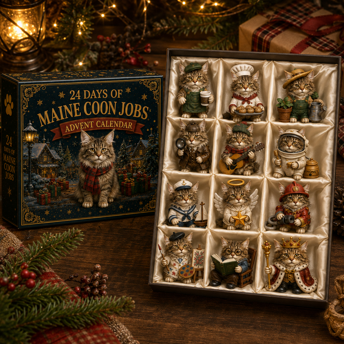 Maine Coon Jobs Advent Calendar 2026 24 Days of Unique Collectible Cat Miniatures
