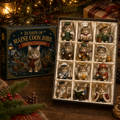 Maine Coon Jobs Advent Calendar 2026 24 Days of Unique Collectible Cat Miniatures
