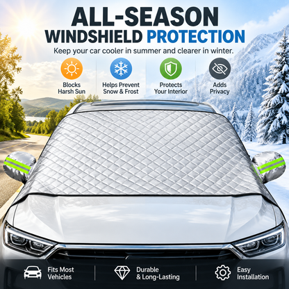 Magnetic Windshield Cover All-Season Sun, Snow & Frost Protector for Cars, SUVs & Trucks