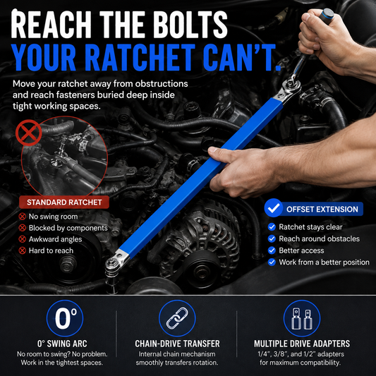 set Extension Wrench Reach Tight Spaces with Ease