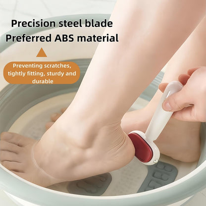 Dual-Sided Foot Callus Remover, Replaceable Stainless Steel Blade Pedicure Scraper for Cracked Hard Foot Skin