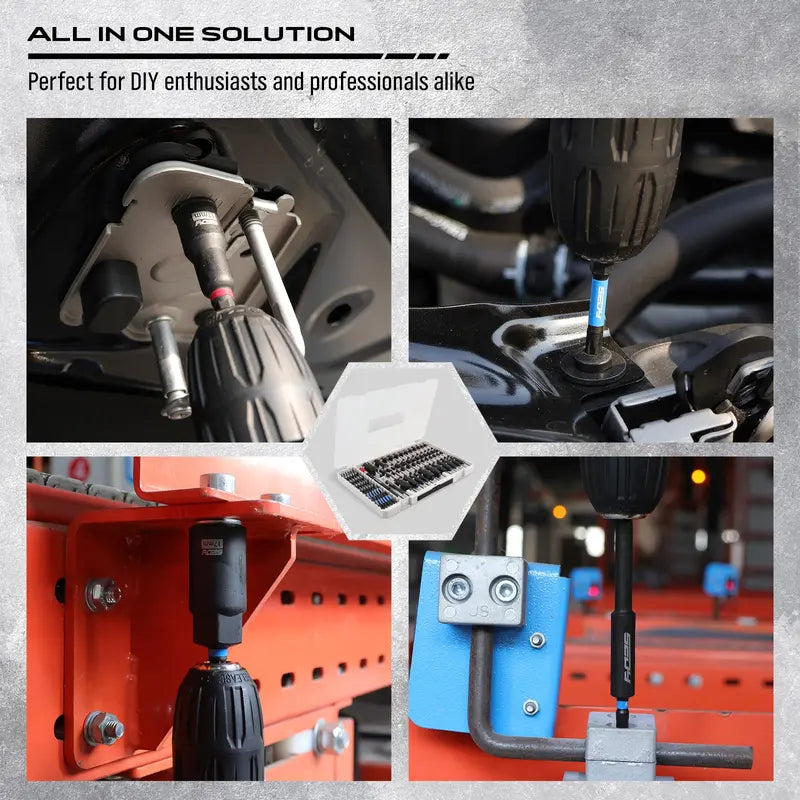 80-Piece Magnetic Impact Nut Driver Set SAE & Metric Socket Bits with Adapters, Extensions & Bit Holder