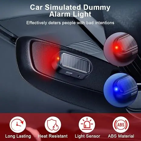 Solar Car Security Warning Light – Simulated LED Anti-Theft Indicator