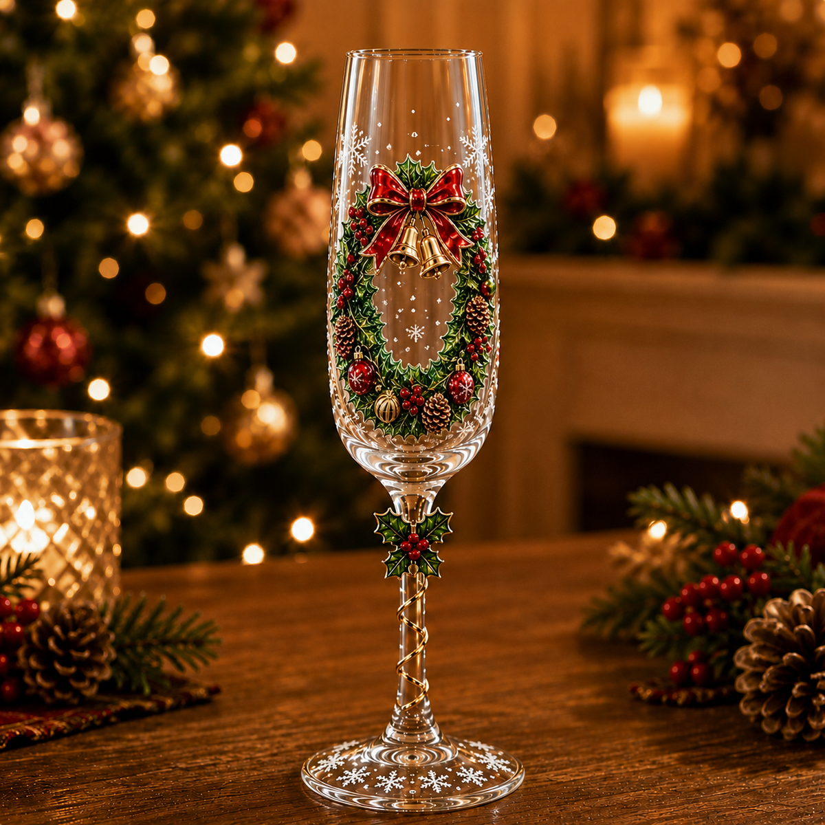 Christmas Magic Champagne Glass Collection
