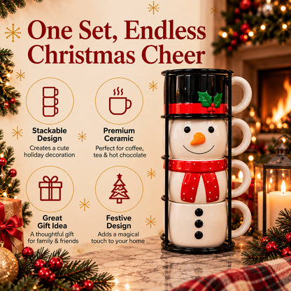 MugMates Christmas Mug Set Sip & Stack