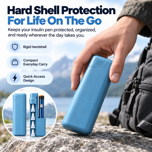 Hardshell Insulin Pen Case Compact Pen & Needle Organizer for Daily Carry, Work & Travel