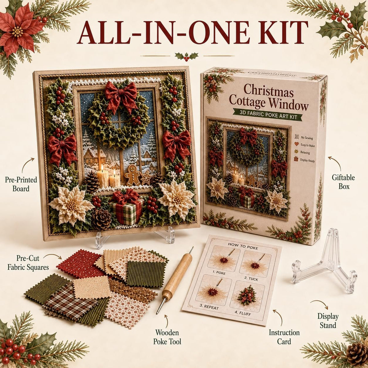 3D Christmas Fabric Stamping Set
