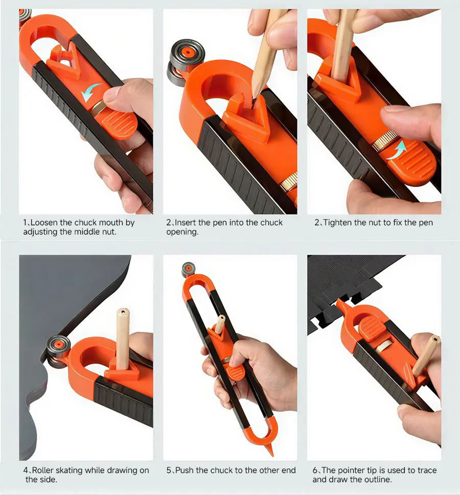 Precision Contour Gauge with Lock Feature