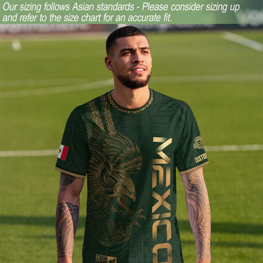 Men's Mexican Aztec Soccer Print Casual Tee