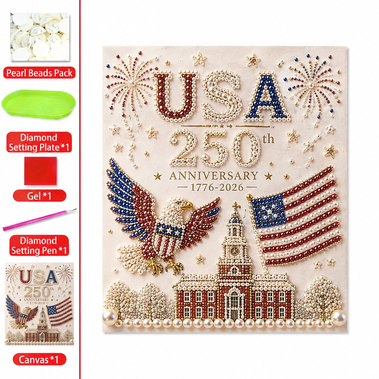 USA Anniversary Pearl Painting