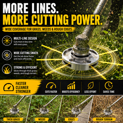 Universal Aluminum Grass Trimmer Head | Heavy-Duty Brush Cutter Replacement