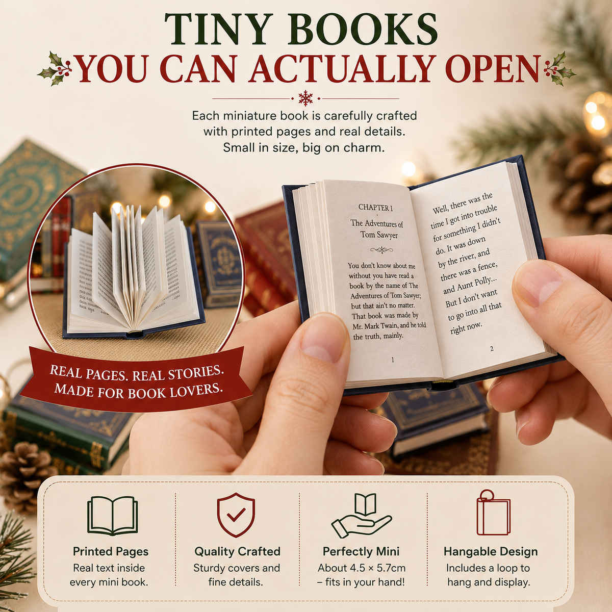 25-Day Mini Book Advent Calendar A Book Lover's Christmas Countdown!